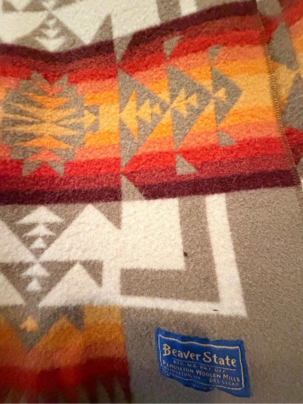 Vintage Pendleton Beaver State Chief Joseph Wool Blanket
